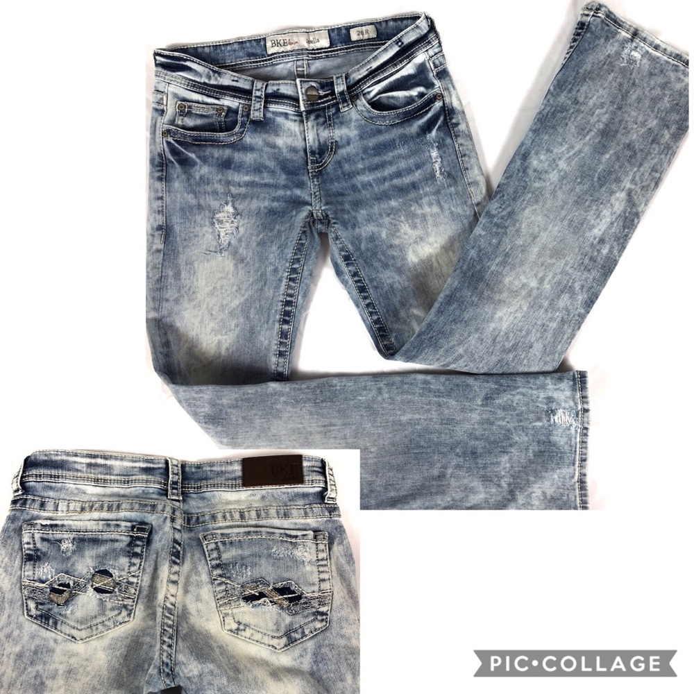 BKE Women's Boot Cut Jeans - Light Blue